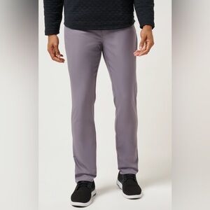Travis Mathew Men's Slim Performance Pants in Mauve Gray